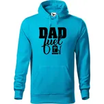 Pánská mikina s potiskem Dad fuel Velikost (muž): L, Vyberte barvu: Tyrkysová