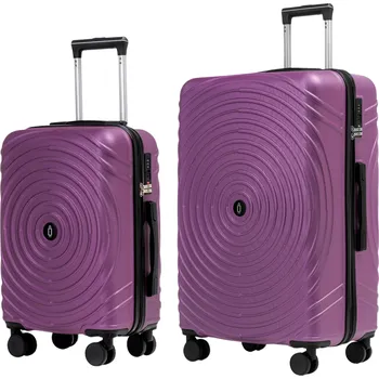 Velký a příruční cestovní kufr s TSA zámkem ROWEX Hypnotizer 2v1 Barva: Fialová