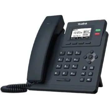Stolní telefon VOIP telefon Dvouportový gigabitový Ethernet LCD displej Yealink Napájení přes síť Ethernet, model: T31G