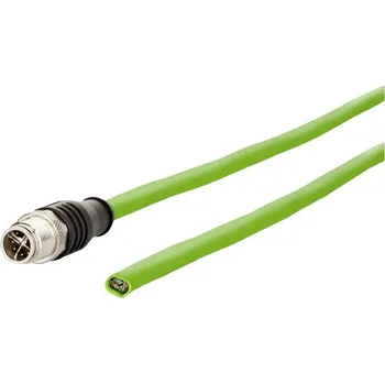 Datový kabel Metz Connect 142M2X10050 M 12 síťové kabely, propojovací kabely CAT 6A S/FTP 5.00 m zelená krytí PUR, odolné proti kyselinám, odolné proti ozonu, odolné proti