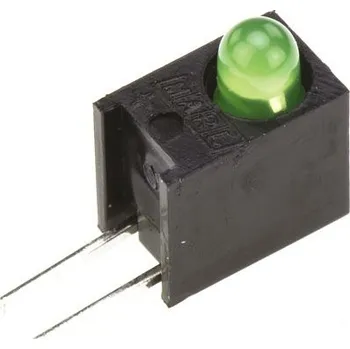 LED páska PCB LED indikátor barva Zelená Pravý úhel Průchozí otvor 2,2 V Marl