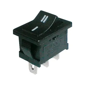 vypínač Přepínač kolébkový 2pol./3pin ON-ON 250V/6A černý