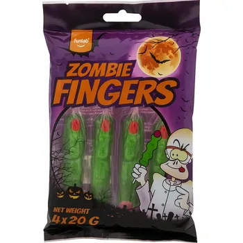 Bonbon FunLab zombie lízátka ve tvaru prstů s příchutí jablka 80 g