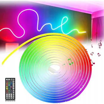 LED páska LED PÁSEK 5M NEON RGB LED BLUETOOTH APLIKACE DÁLKOVÝ OVLADAČ SADA IP65