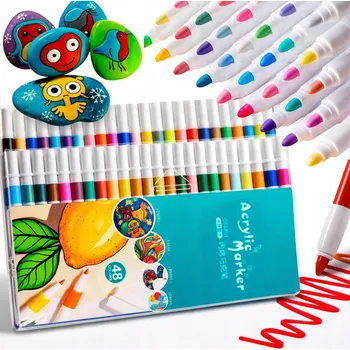 FIXY NA TKANINY KAMENŮ OBLEČENÍ VODĚODOLNÉ FIXY POPISOVAČE 48KS