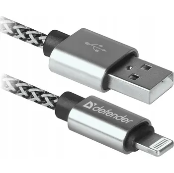 Datový kabel Kabel Defender USB - Apple Lightning 1 m bílý