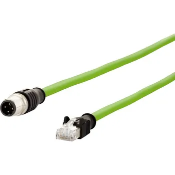 Datový kabel BTR 142M4D15050 M 12 síťové kabely, propojovací kabely CAT 5e S/UTP 5.00 m zelená krytí PUR, odolné proti kyselinám, odolné proti ozonu, odolné proti UV