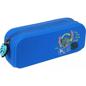 Pouzdro na mobilní telefon CoolPack Silikonová peněženka Disney Black Stitch modrá