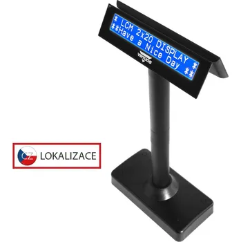 Kancelářská technika Zákaznický displej Virtuos LCD FL-730MB 2x20, serial, černý