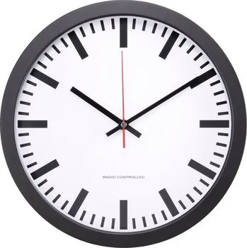 Hodiny MXP301201 DCF nástěnné hodiny 300 mm x 45 mm , černá