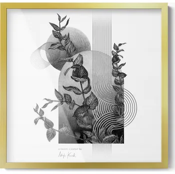 Obraz Stylový zlatý foto Rámeček na diplom Fotografie Dekorace do interiéru 50x50 cm