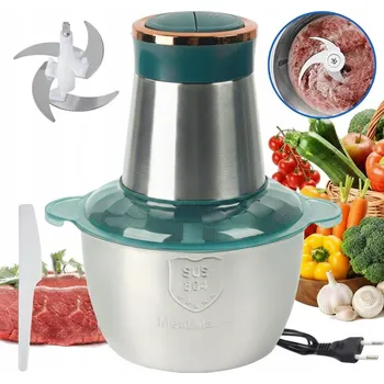 SEKÁČEK POTRAVIN ŻYWNOŚCI KUCHENNY SEKÁČEK MIXÉR NA ZELENINY LEDOVÉHO MASA OCELOVÝ