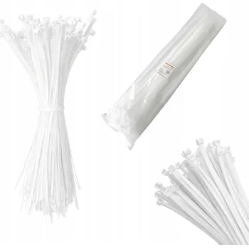 Stahovací páska Stahovací pásky kabelové Stahovací Pásky UV Odolné 100 ks 4,8 x 430 mm, bílé