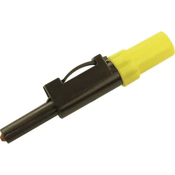 Krokosvorka Hirschmann Test a Measurement SLS 10 B laboratorní zástrčka zástrčka, rovná Ø pin: 4 mm žlutá 1 ks