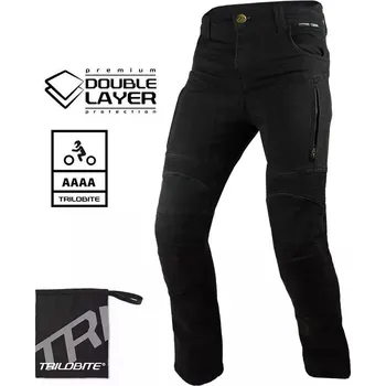 Pánské kalhoty Trilobite Parado doublelayer Aaaa slim fit men jeans black level 2 (zkrácené) - 44 / černá