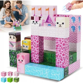 ostatní stavebnice STAVEBNICE STAVEBNÍ BLOKY MAGNETICKÉ PIXELOVÉ 100 KS POSTAV SI SÁM SADU