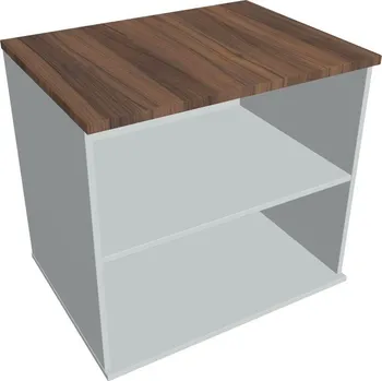 Policová skříň Skříň otevřená stolová SP 80 60 P (léta podél) - OŘECH , ŠEDÁ