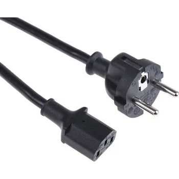 Napájecí kabel Napájecí kabel 5m, Černá, A: IEC C13, B: CEE 7/4 Schuko, 10 A, 16 A, 250 V RS PRO 3 x 1 mm²
