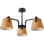 Milbury stropní stropní svítidlo stropní svítidlo 3x40W E14 černý kov, žlutá textilní stínidla