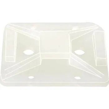 Stahovací páska Šroubovatelná/samolepicí upevňovací patka MB, TY HellermannTyton TY8G1S-PA66-NA-C1 transparentní