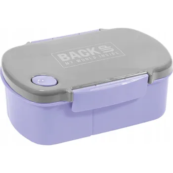 Svačinový box Svačinový Box BackUP fialový krabička na svačinu s přihrádkou 0,5 l