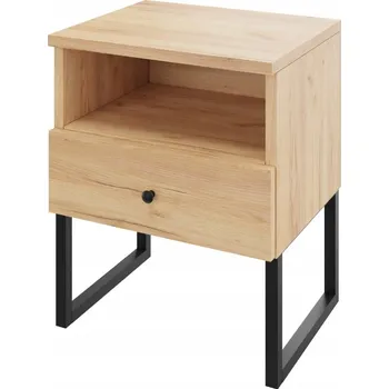 Noční stolek Noční stolek s nožičkami, šuplík a police, šířka 40 cm