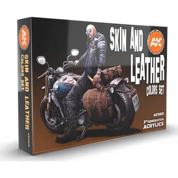 AK Interactive AK Acrylics 3Gen SET AK11613 SKIN AND LEATHER COLORS SET (6x17ml)