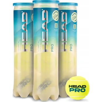 Tenisový míč Tenisové míčky HEAD Pro 4 ks žluté