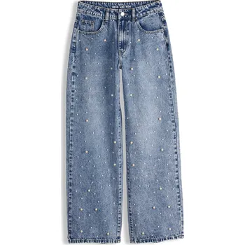 Dámské džíny GATE Džíny wide leg s perlami 42 226-0188/75