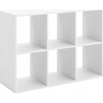 Knihovna Regál Kobi LONI bílý laminovaná deska 120x38 cm 2 police