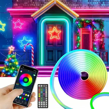 LED páska LED pásek RGB 5m Vodotěsný Dálkový Ovladač Aplikace IP65 24V Neon Flexibilní