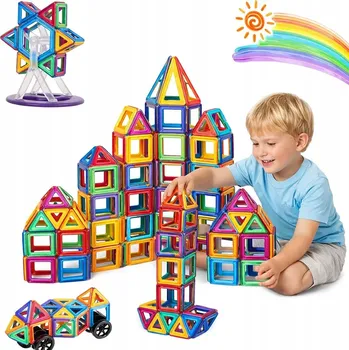 ostatní stavebnice STAVEBNICE KOSTKY 180 dílků STAVEBNICE VZDĚLÁVACÍ VELKÁ SADA 3D XL SILNÉ