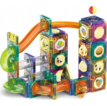 ostatní stavebnice Svítící Magnetické Stavebnice Stavební Velké XL Velká Sada Kuličková Dráha