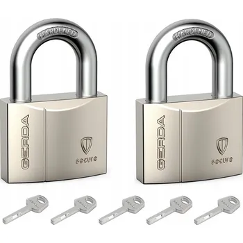 Visací zámek 2 x Visací zámek Gerda KSWS S40 Systém Jednoho Klíče 40 mm 5 klíčů dva zámky