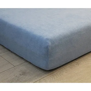 Prostěradlo Froté prostěradlo s gumou 220x200 luxusní silné SVĚTLE ŠEDÉ