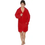 Froté župan dámský na zip - červená - vel. XXXL