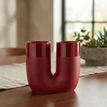 Koupelnový kelímek na zubní kartáčky bordový KLEINE WOLKE DEEP