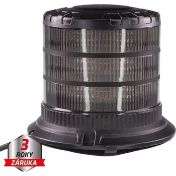 Autodíl LED maják, 12 - 24V, 24xLED oranžový, magnet, smoke, ECE R65, wl828SM