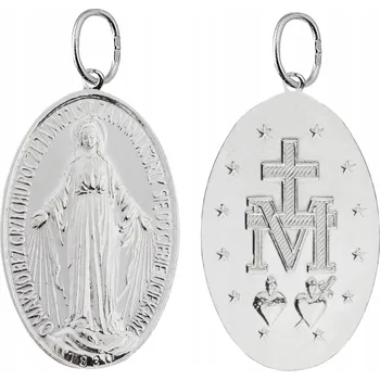 Přívěsek STŘÍBRNÝ ZÁZRAČNÝ MEDAILONEK Matka Boží ZÁZRAČNÁ NEPOSKVRNĚNÁ