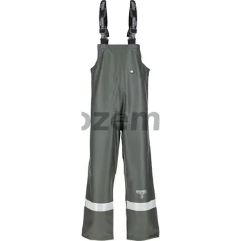 montérky Nepromokavé kalhoty s laclem, zelená, vel. 48, EN 343, ISO 20471 1