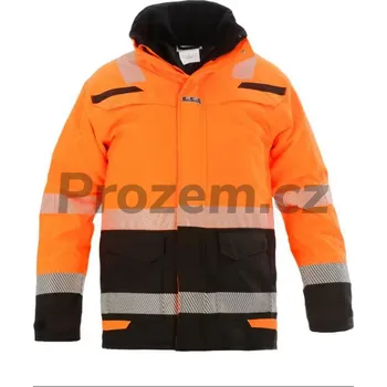 Reflexní parka Uddel, oranžová/černá, vel. XL, EN 343 3 3, ISO 20471 3