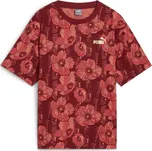 PUMA Dámské tričko s grafikou ESS+ CLASS ACT PUMA Intense Red L ČERVENÁ