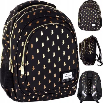 Školní batoh Školní batoh vícekomorový Astra černý, odstíny žluté a zlaté