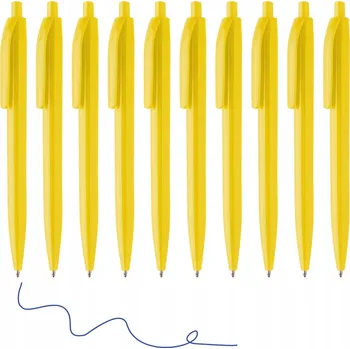 10 Ks PROPISKA PLASTOVÁ AUTOMATICKÁ 10X modrý inkoust - žlutá