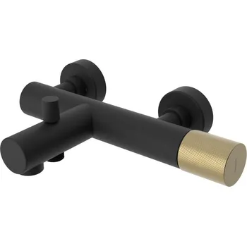 Vodovodní baterie Sapho Ultratap vanová baterie nástěnná 150 mm zlatá matná černá UT010TBG