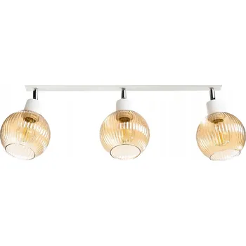 STROPNÍ SVÍTIDLO STROPNÍ SVÍTIDLO STROPNÍ SVÍTIDLO SKLENĚNÉ STÍNIDLO KOULE PROUŽKY E27 JANTAROVÁ