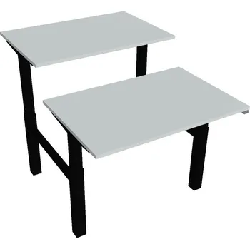 Dílenský stůl DUAL stůl výškově stav. MSD 2 1200 (2-segmentový) - ŠEDÁ , ČERNÁ