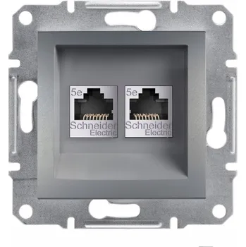 Elektrická zásuvka Nástěnná internetová zásuvka Schneider Electric šedá