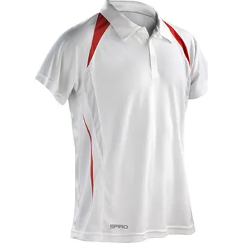 Pánské tričko Spiro Pánské funkční polo triko RT177M White-Red 3XL