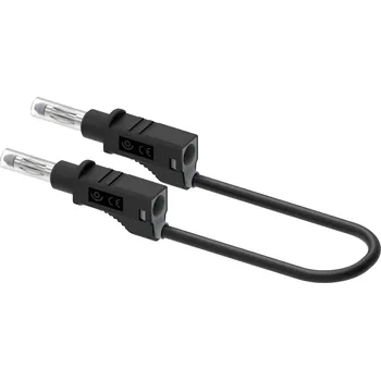 Měřicí kabel Electro PJP 2214/600V-CD1-25N měřicí kabel zásuvkový konektor 4 mm 25 cm černá 1 ks